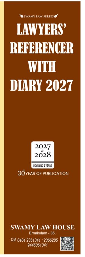 Lawyers' Referencer With Diary 2027 (Red, Black) 1 nos