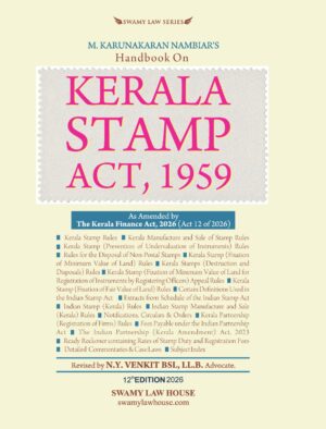 M. Karunakaran Nambiar's Handbook On Kerala Stamp Act, 1959